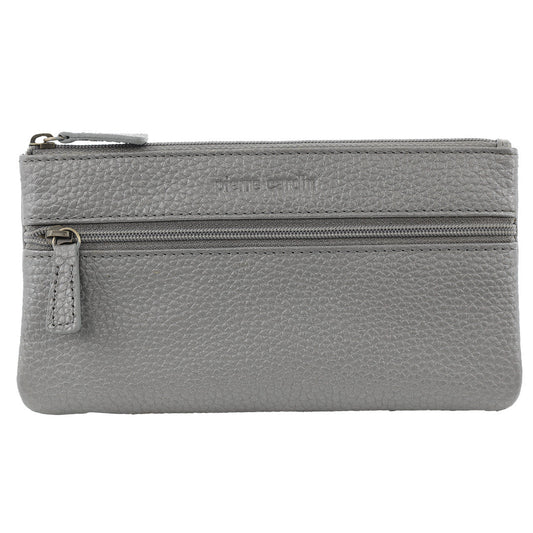 Image of Coin Purses. Productname: Pierre Cardin Leather Coin Purse/Phone Wallet Case in Steel colour by brand - Pierre Cardin