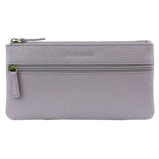 Image of Coin Purses. Productname: Pierre Cardin Leather Coin Purse/Phone Wallet Case in Titan colour by brand - Pierre Cardin