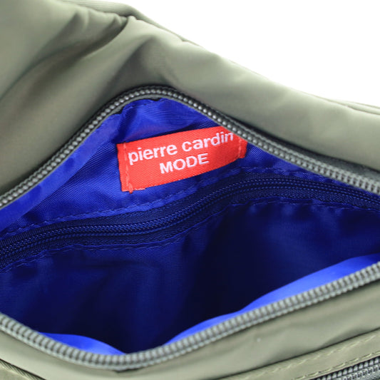 Pierre Cardin Nylon Anti-Theft Cross Body Bag (Olive)