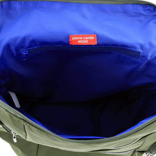 Pierre Cardin Nylon Anti-Theft Backpack (Olive)