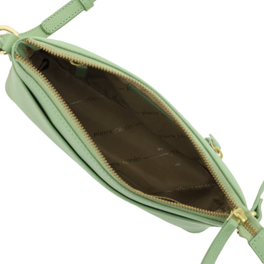 Pierre Cardin Leather Ladies Crossbody Bag (Jade)