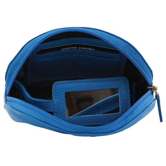 Pierre Cardin Leather Ladies Coin Purse (Aqua)