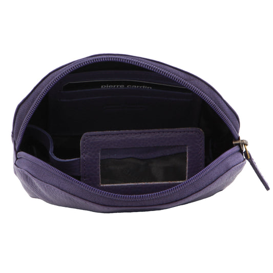 Pierre Cardin Leather Ladies Coin Purse (Purple)