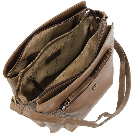Pierre Cardin Leather Cross-Body Bag (Oak)
