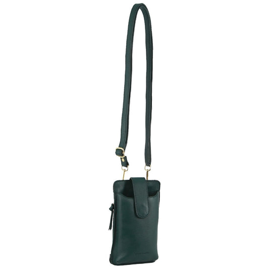 Image of Bags. Productname: Pierre Cardin Leather Phone Bag in Zirkon colour by brand - Pierre Cardin