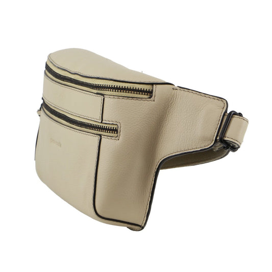 Pierre Cardin Leather 3-Way Sling Bag (Cement)