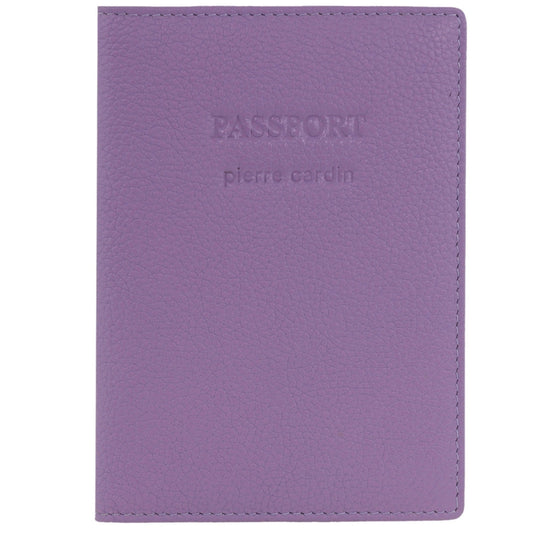 Image of Wallets. Productname: Pierre Cardin Leather Passport Wallet Cover in Lilac colour by brand - Pierre Cardin