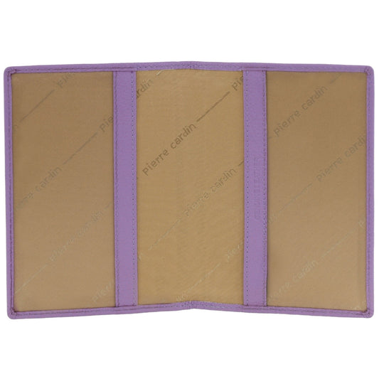 Pierre Cardin Leather Passport Wallet Cover (Lilac)