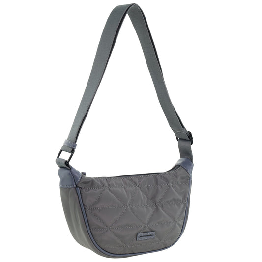 Pierre Cardin Ladies Nylon Crescent Cross-Body Bag (Grey)