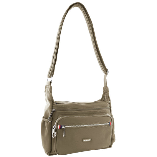 Image of Bags. Productname: Pierre Cardin RFID Anti-Theft Nylon Crossbody in Camel colour by brand - Pierre Cardin