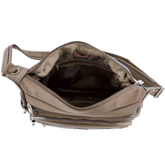 Pierre Cardin RFID Anti-Theft Nylon Crossbody (Camel)