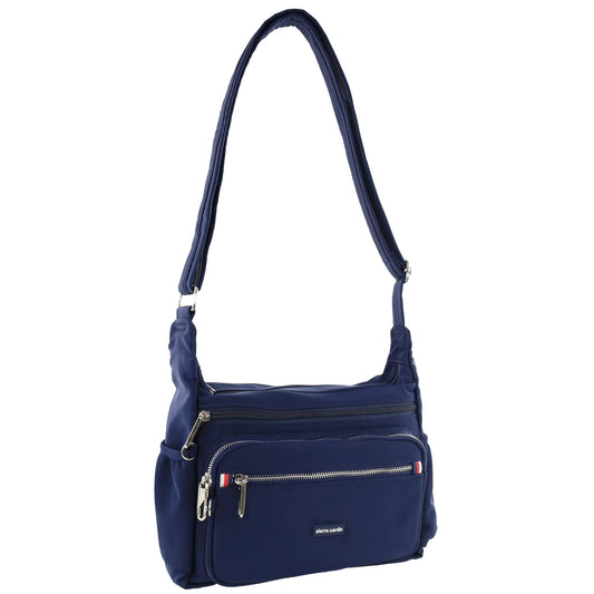 Image of Bags. Productname: Pierre Cardin RFID Anti-Theft Nylon Crossbody in Navy colour by brand - Pierre Cardin