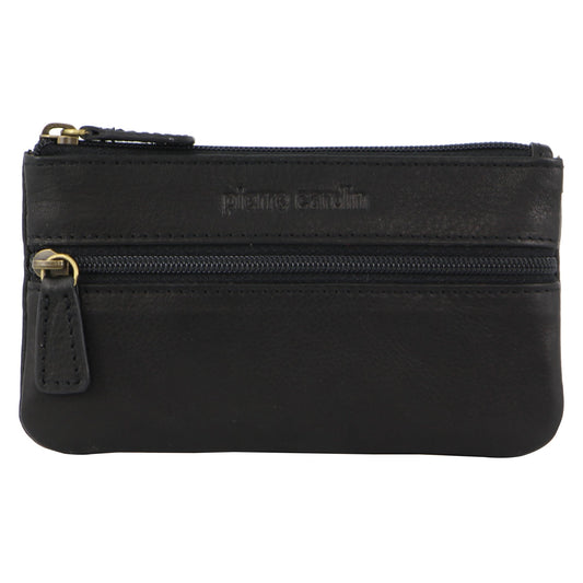 Image of Coin Purses. Productname: Pierre Cardin Leather Coin Purse/Key Holder in Black colour by brand - Pierre Cardin
