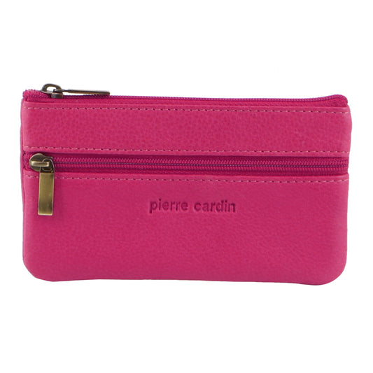 Image of Coin Purses. Productname: Pierre Cardin Leather Coin Purse/Key Holder in Pink colour by brand - Pierre Cardin