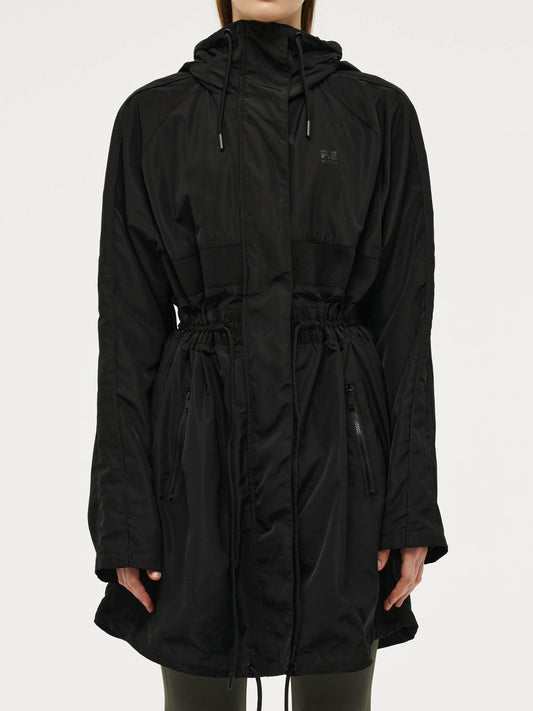 Image of Coats & Jackets. Productname: P.E NATION MID LENGTH MAN DOWN in Black colour by brand - P.E Nation