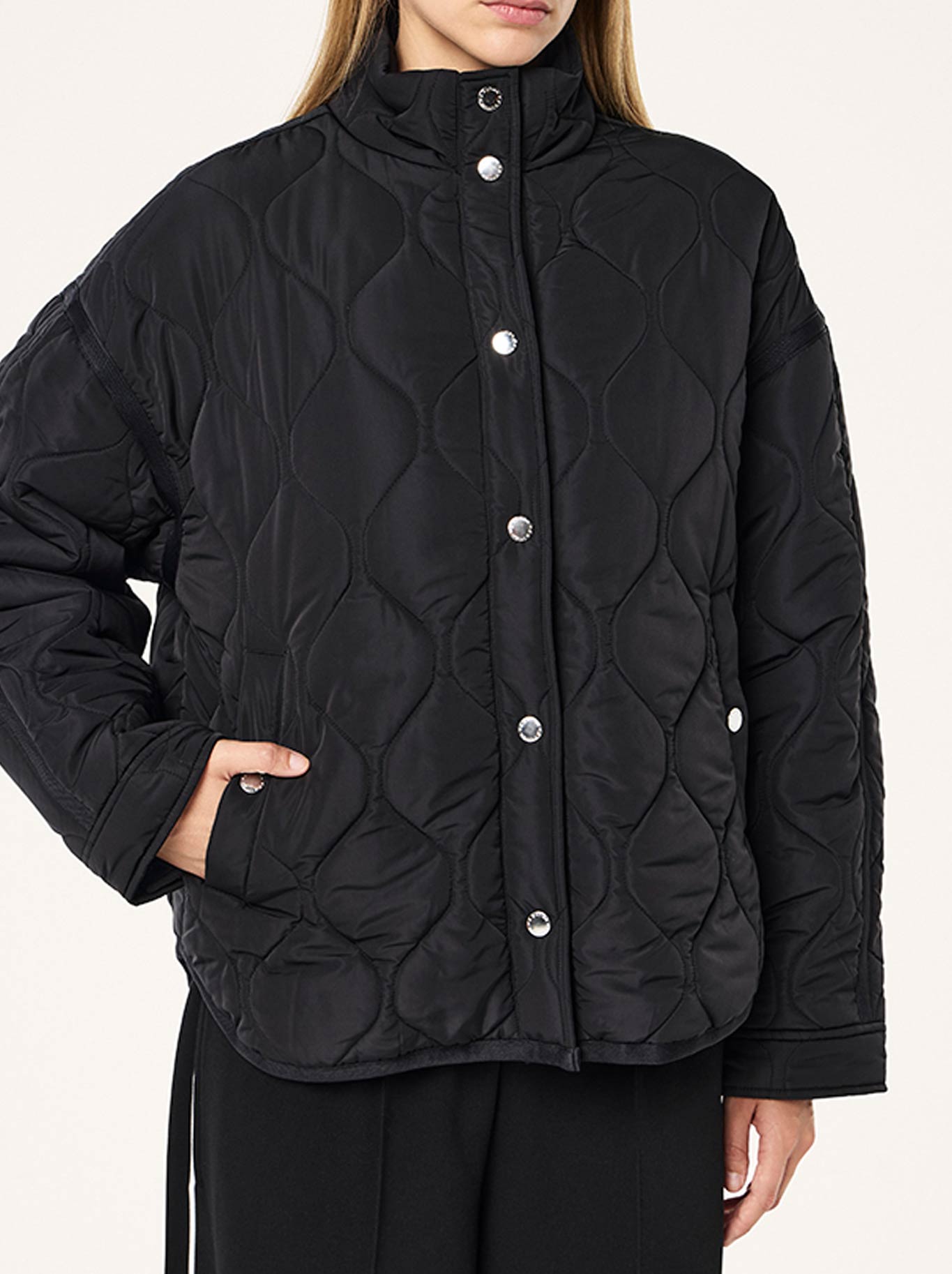 Image of Coats & Jackets. Product name - P.E NATION SURGE QUILT JACKET in Black colour by brand - P.E Nation