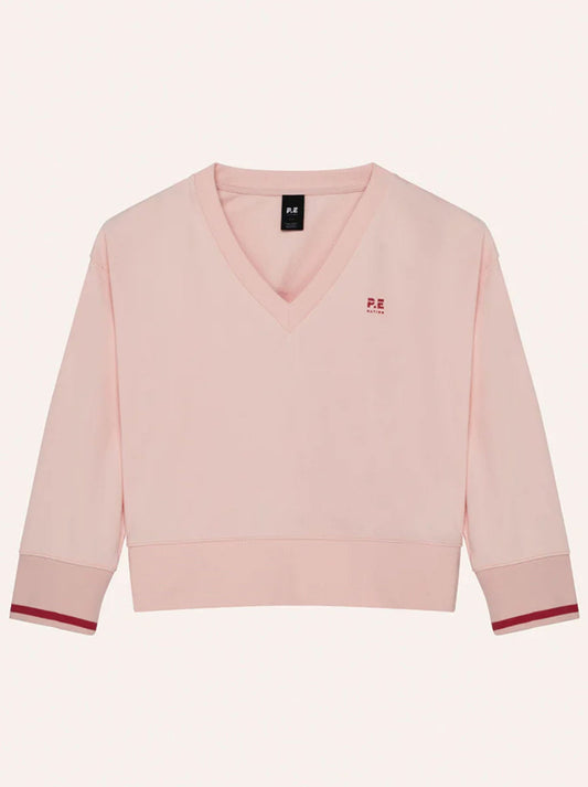 P.E NATION COURTSIDE V NECK SWEAT (Petal)