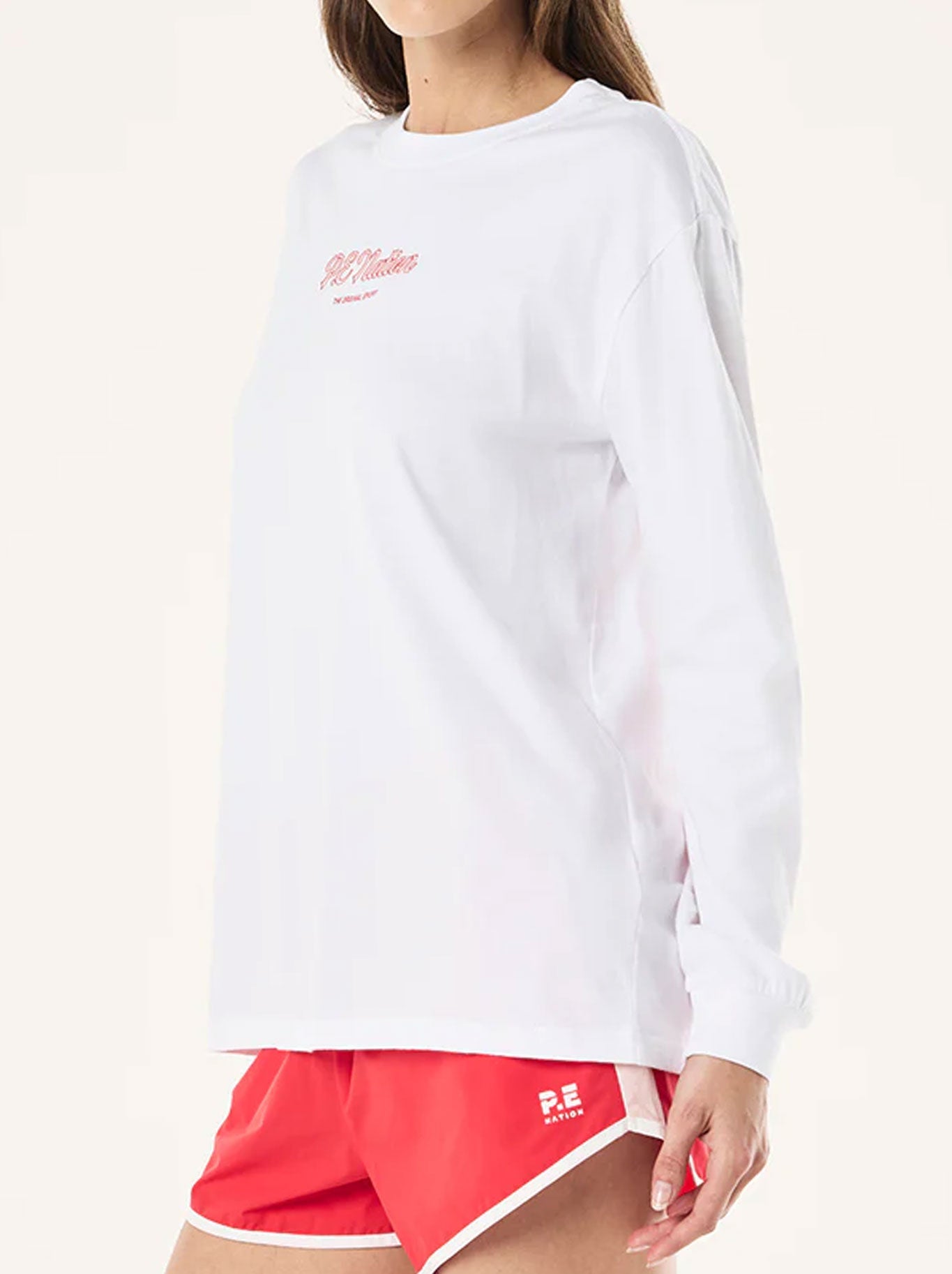 P.E NATION FORMATION LONG SLEEVE TEE (Optic White)