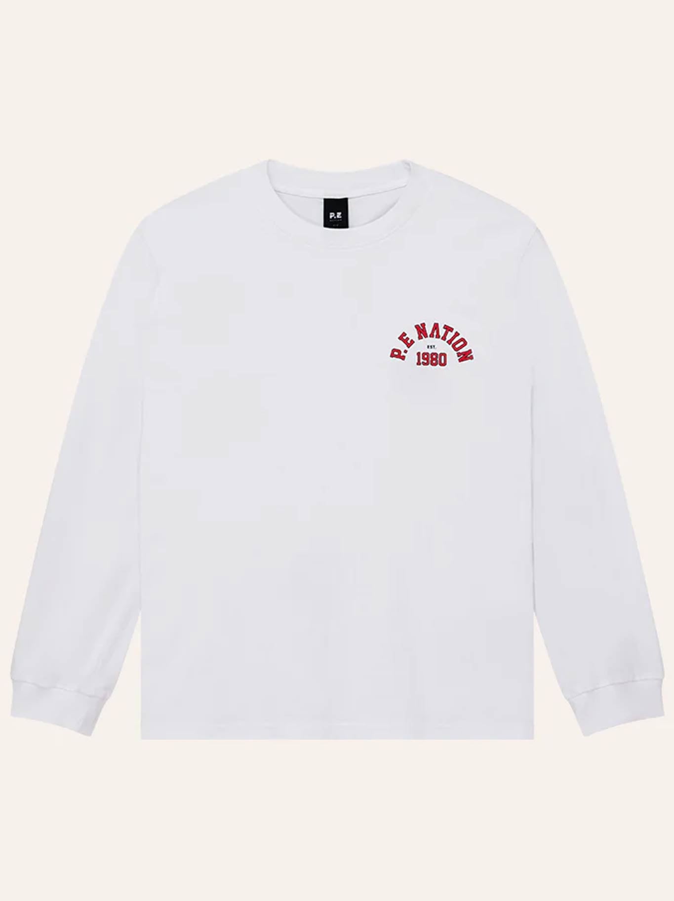 P.E NATION ESTABLISHED LONG SLEEVE TEE (Optic White)
