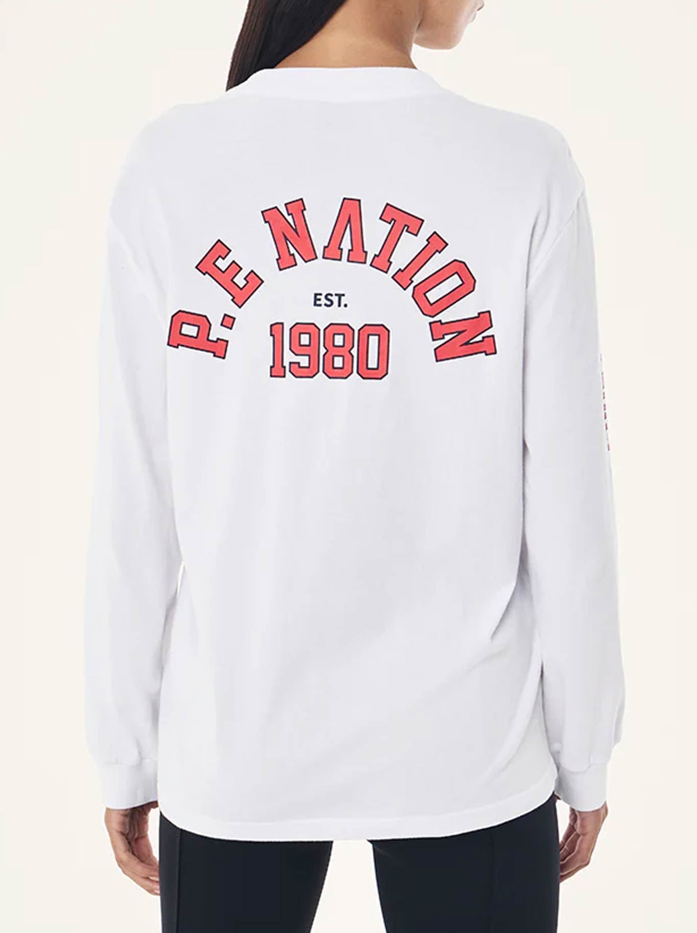 P.E NATION ESTABLISHED LONG SLEEVE TEE (Optic White)