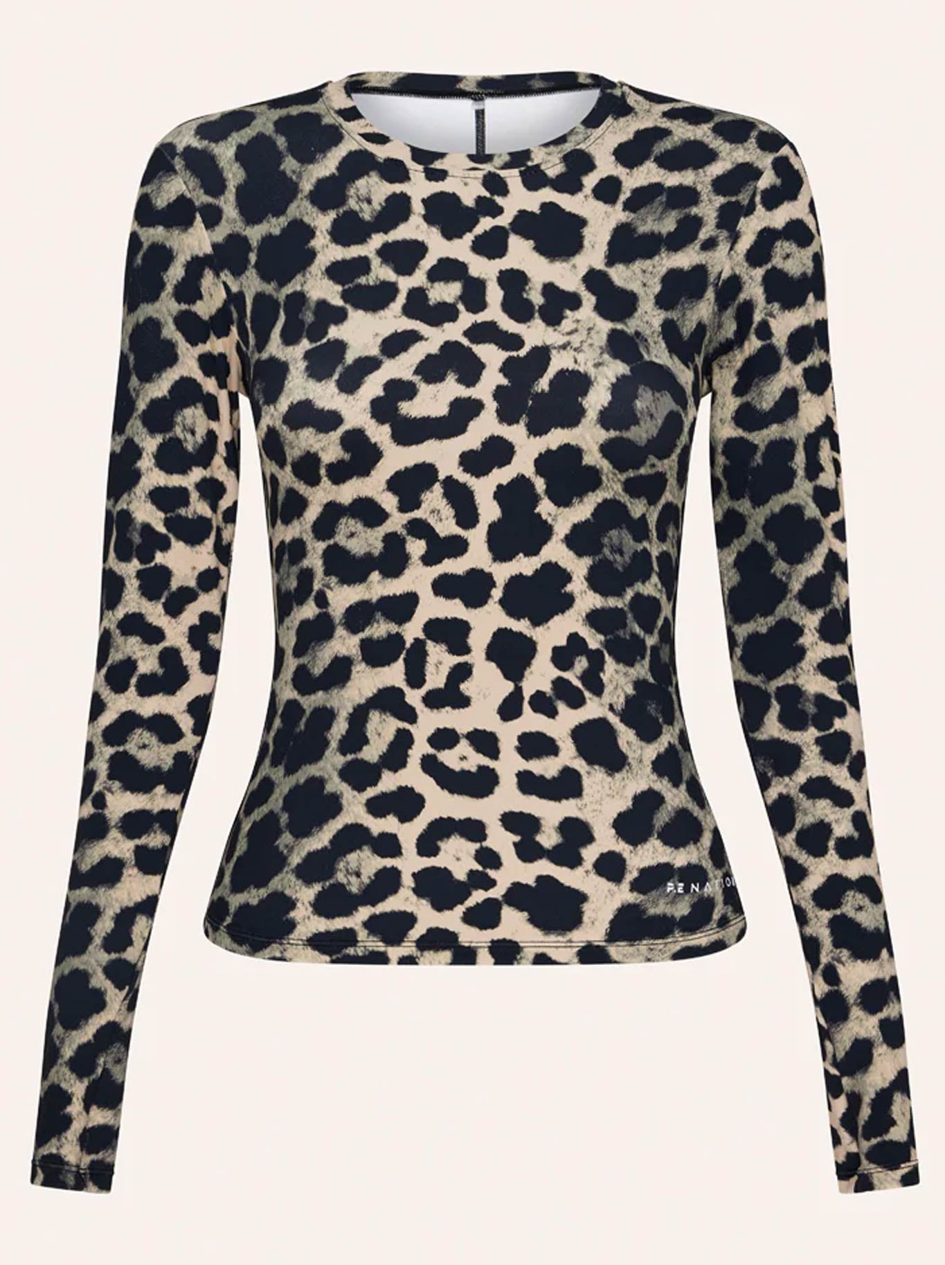 P.E NATION FOUNDATION LONG SLEEVE TOP (Leopard)