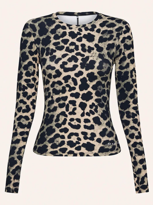 P.E NATION FOUNDATION LONG SLEEVE TOP (Leopard)