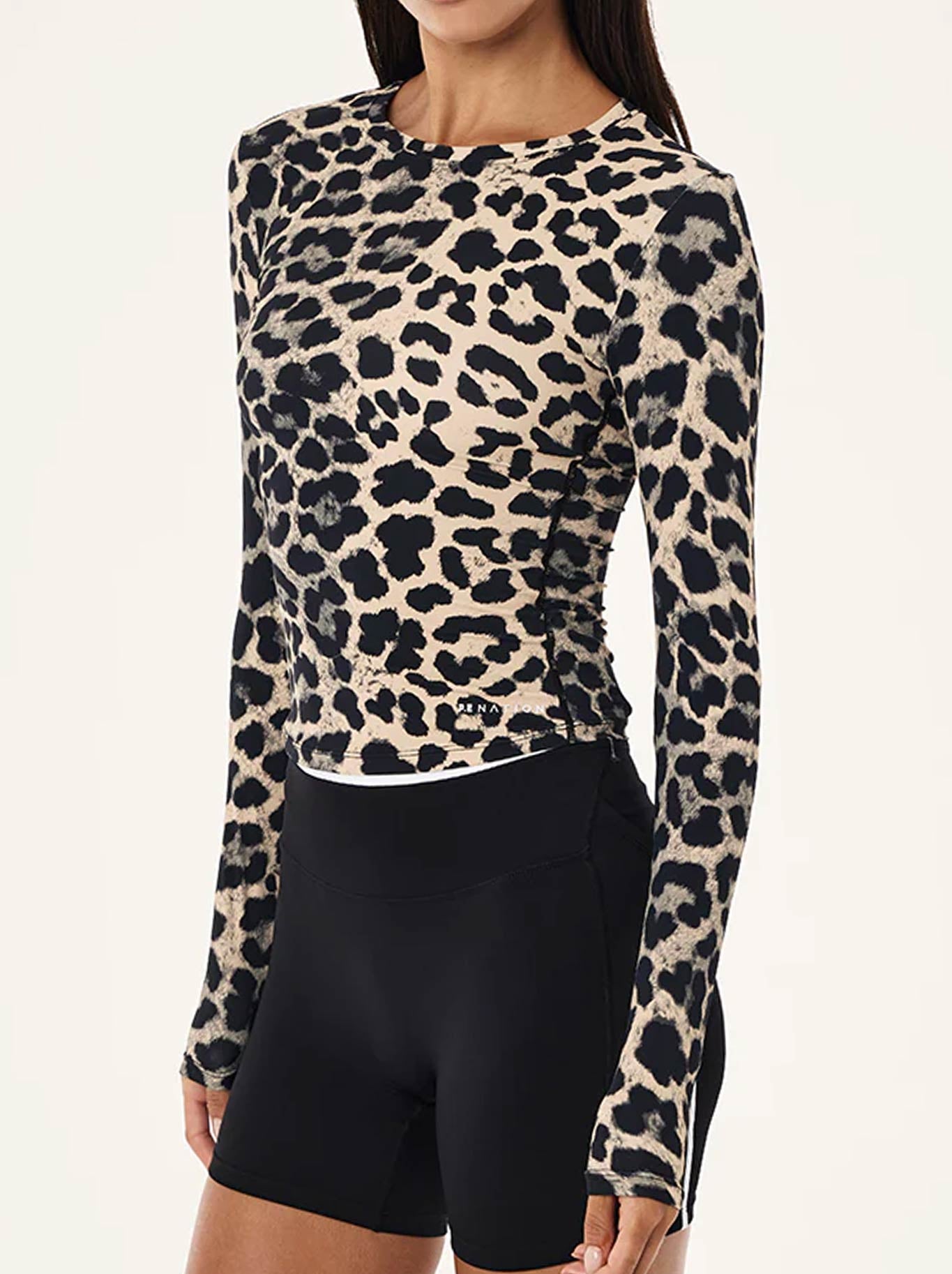 P.E NATION FOUNDATION LONG SLEEVE TOP (Leopard)