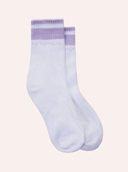Image of Socks. Productname: P.E NATION HOMAGE SOCKS in Violet colour by brand - P.E Nation