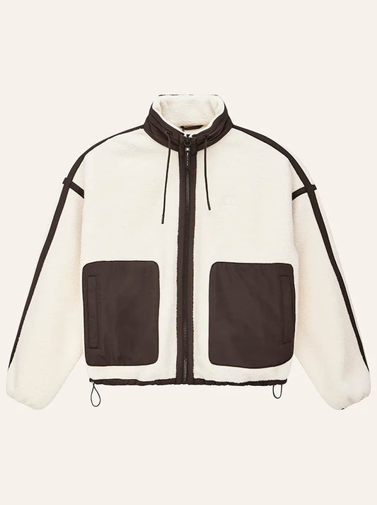 P.E NATION LENNON SHERPA JACKET (Whisper White/Coffee)