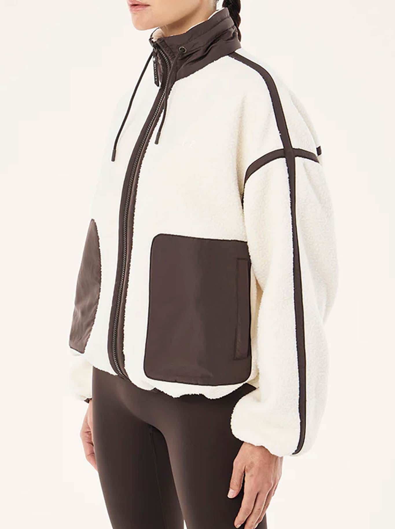 P.E NATION LENNON SHERPA JACKET (Whisper White/Coffee)