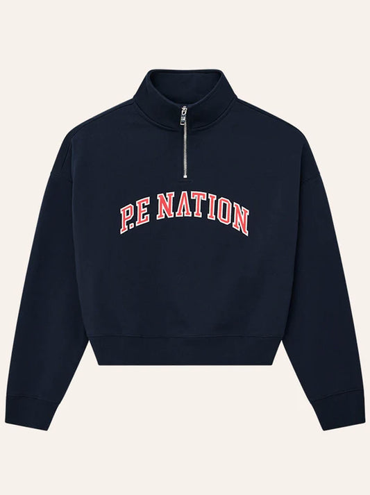 P.E NATION LEGACY QUARTER ZIP SWEAT (Dark Navy)