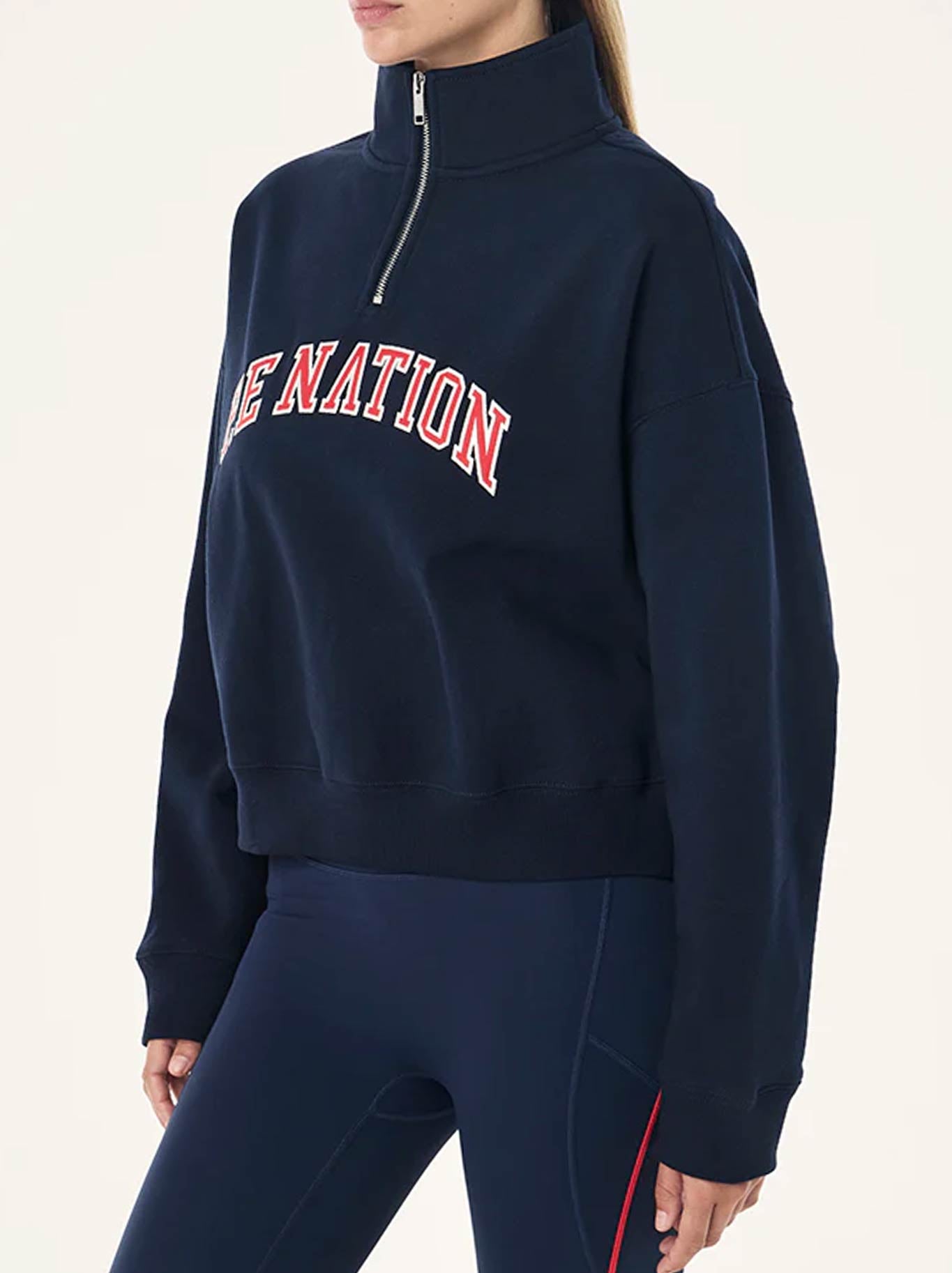 P.E NATION LEGACY QUARTER ZIP SWEAT (Dark Navy)