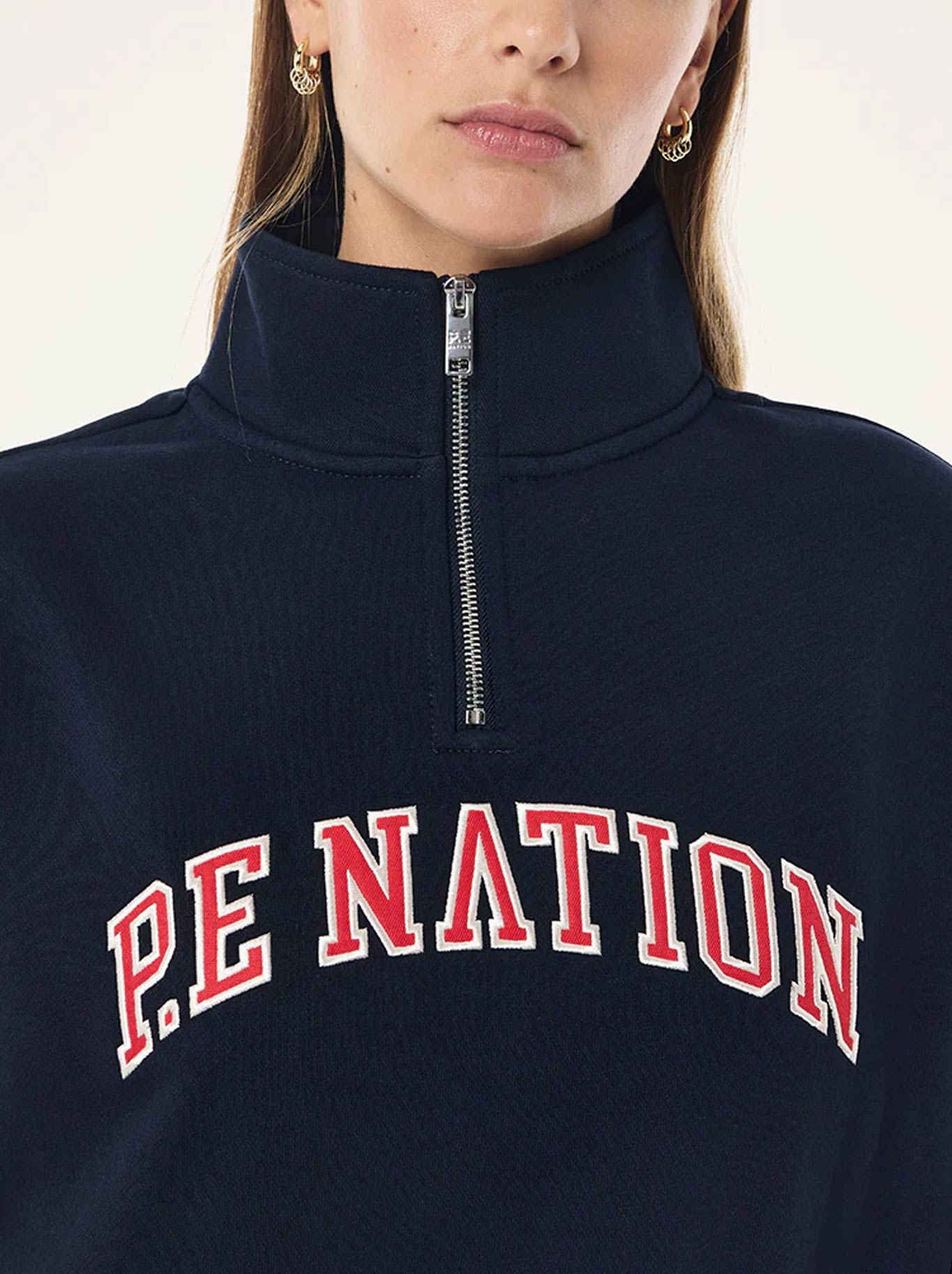 P.E NATION LEGACY QUARTER ZIP SWEAT (Dark Navy)