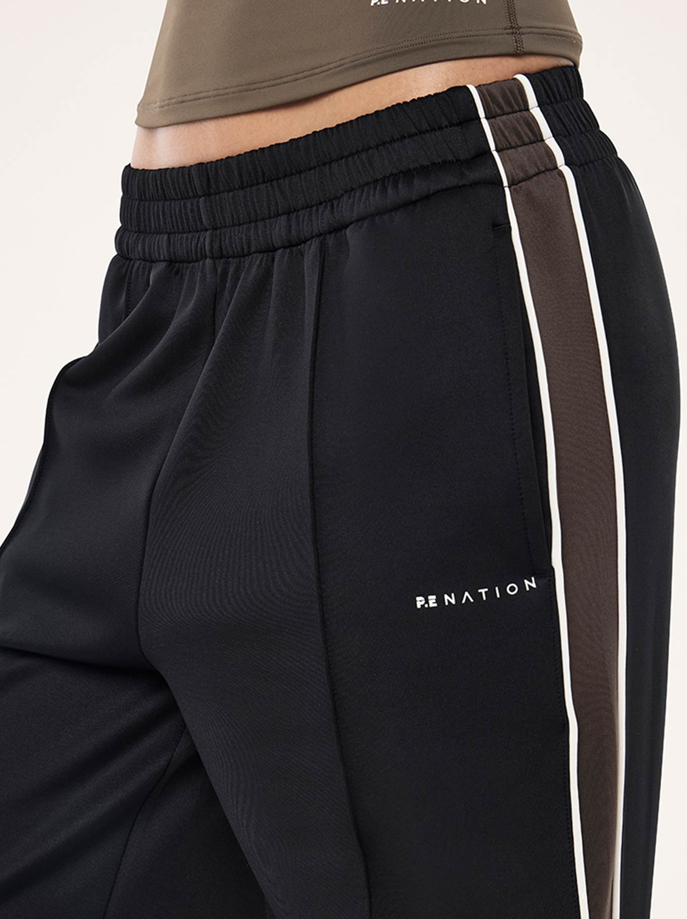 P.E NATION MAN DOWN TRACK PANT (Black Major Brown)