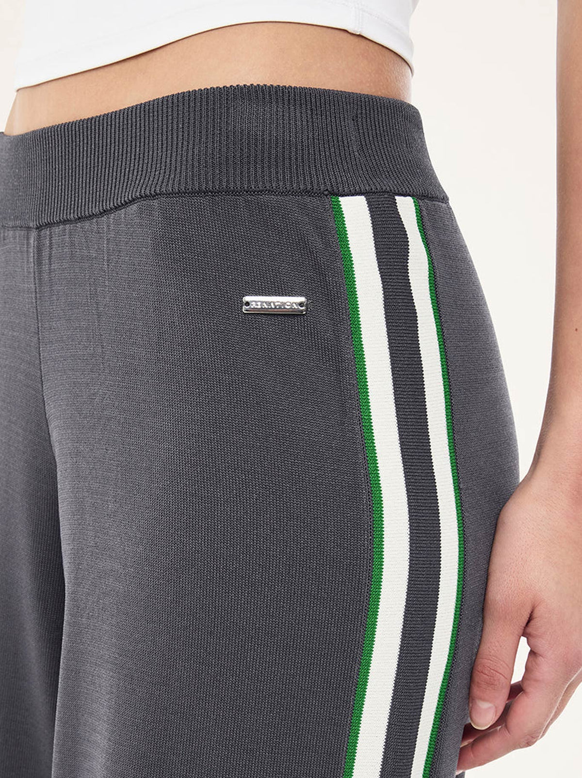 P.E NATION RETREAT KNIT PANT (Black/Whisper White)