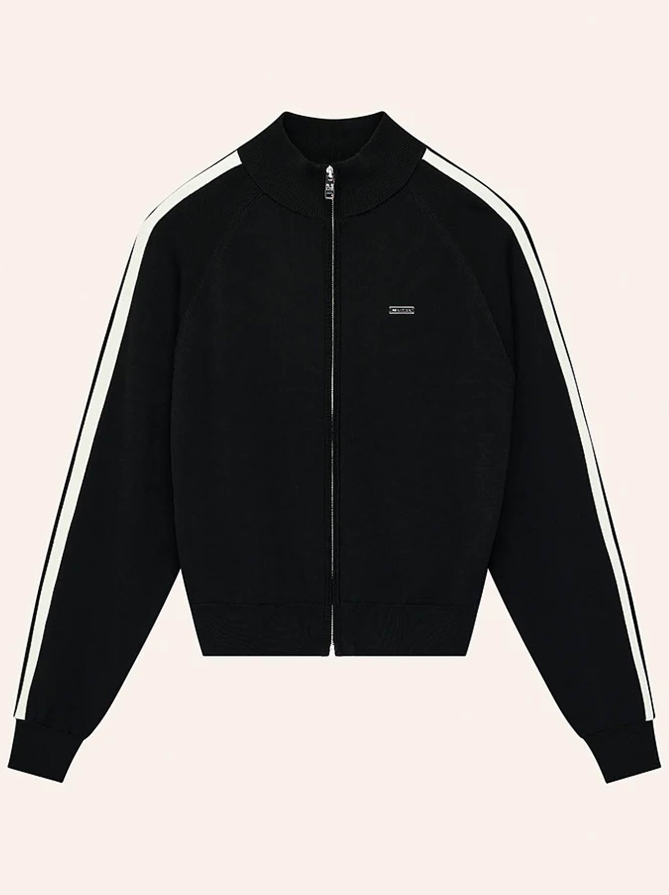 P.E NATION RETREAT KNIT JACKET (Black White)