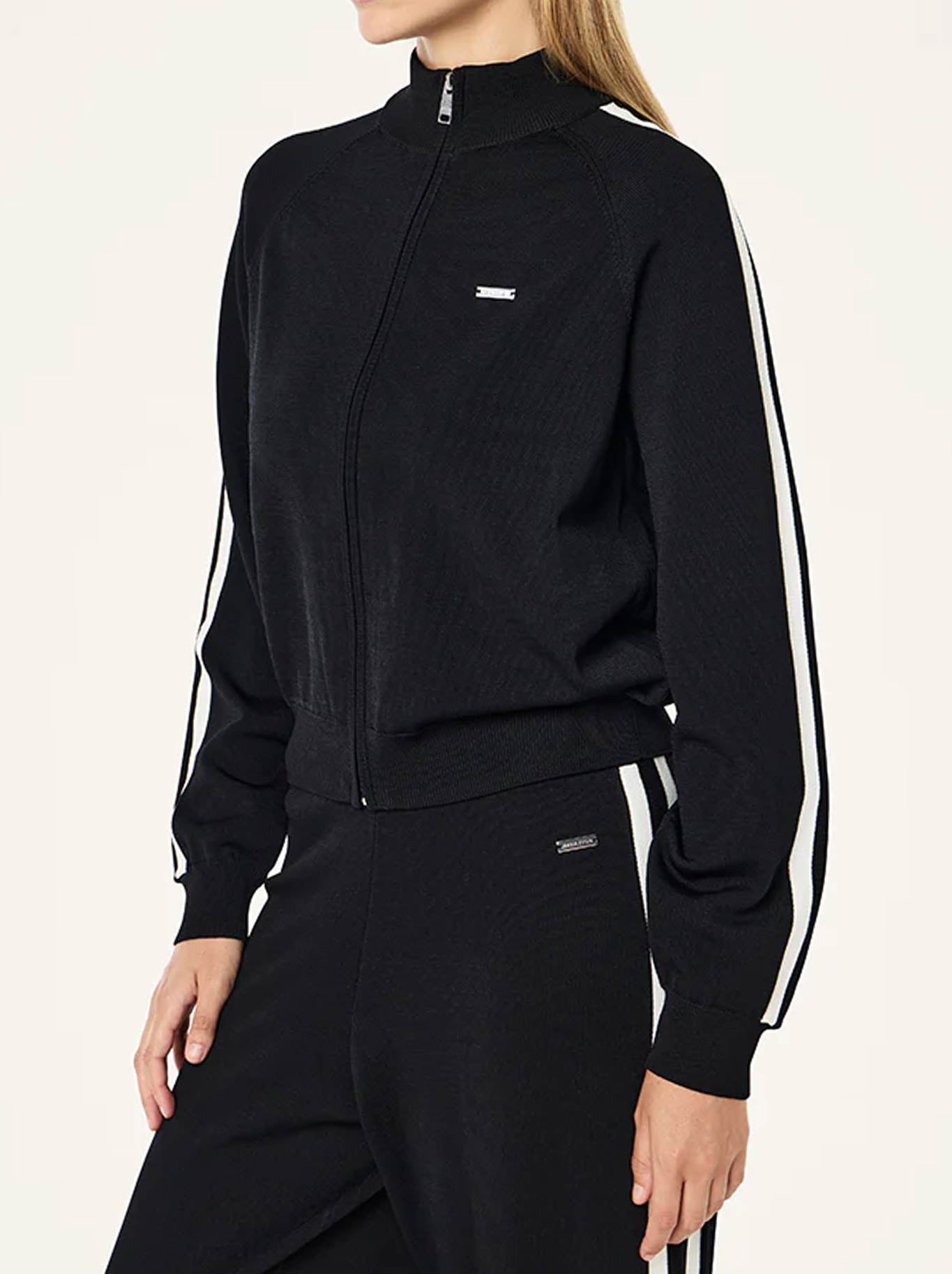 P.E NATION RETREAT KNIT JACKET (Black White)