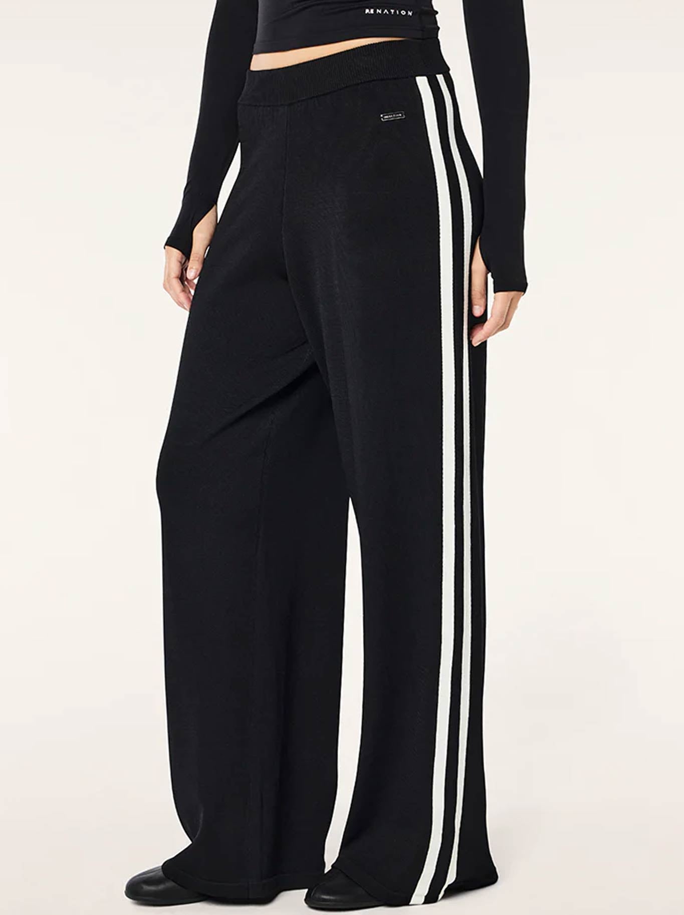 P.E NATION RETREAT KNIT PANT (Black/Whisper White)