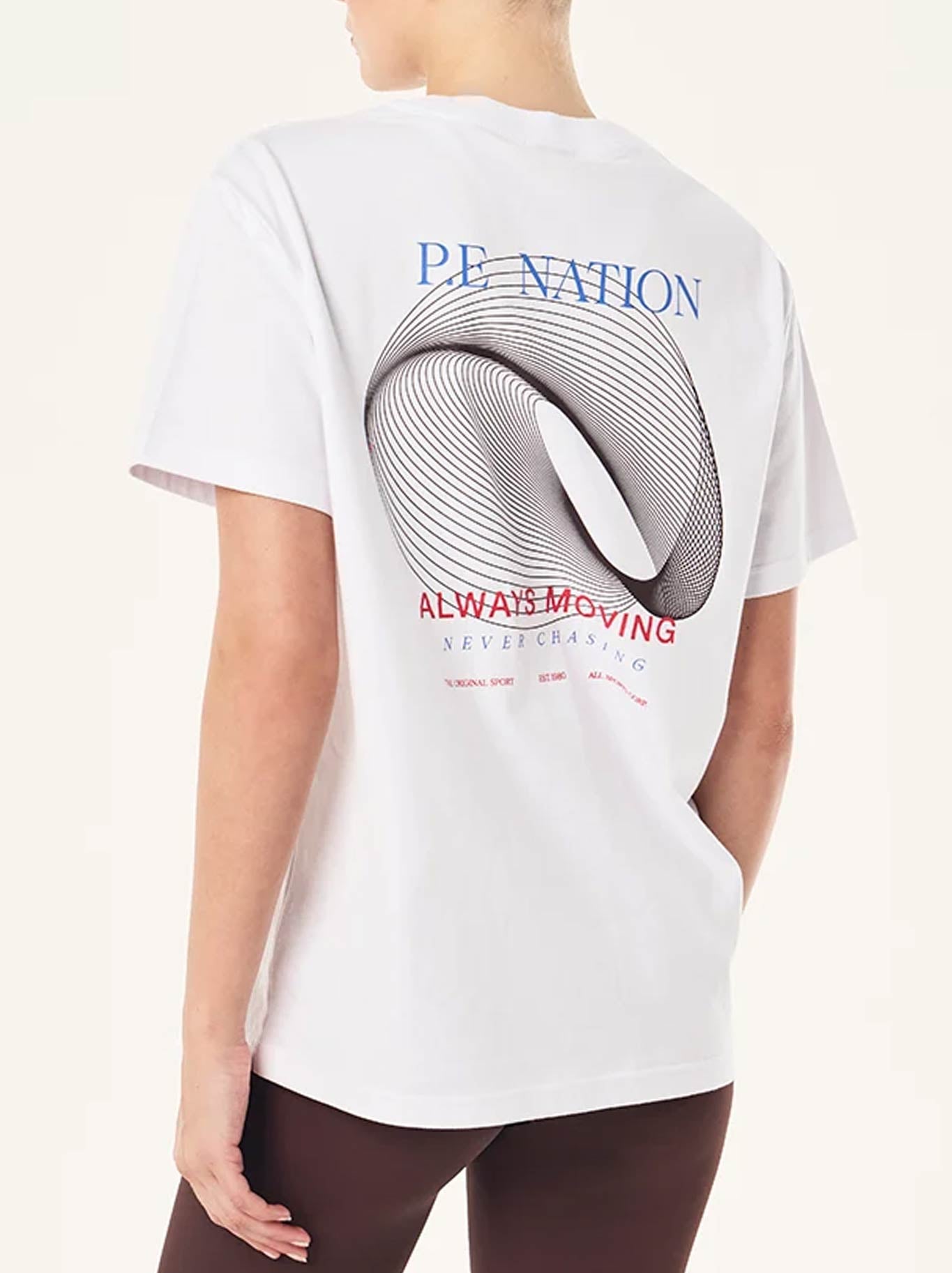 P.E NATION SNAP RELAXED FIT TEE (White)
