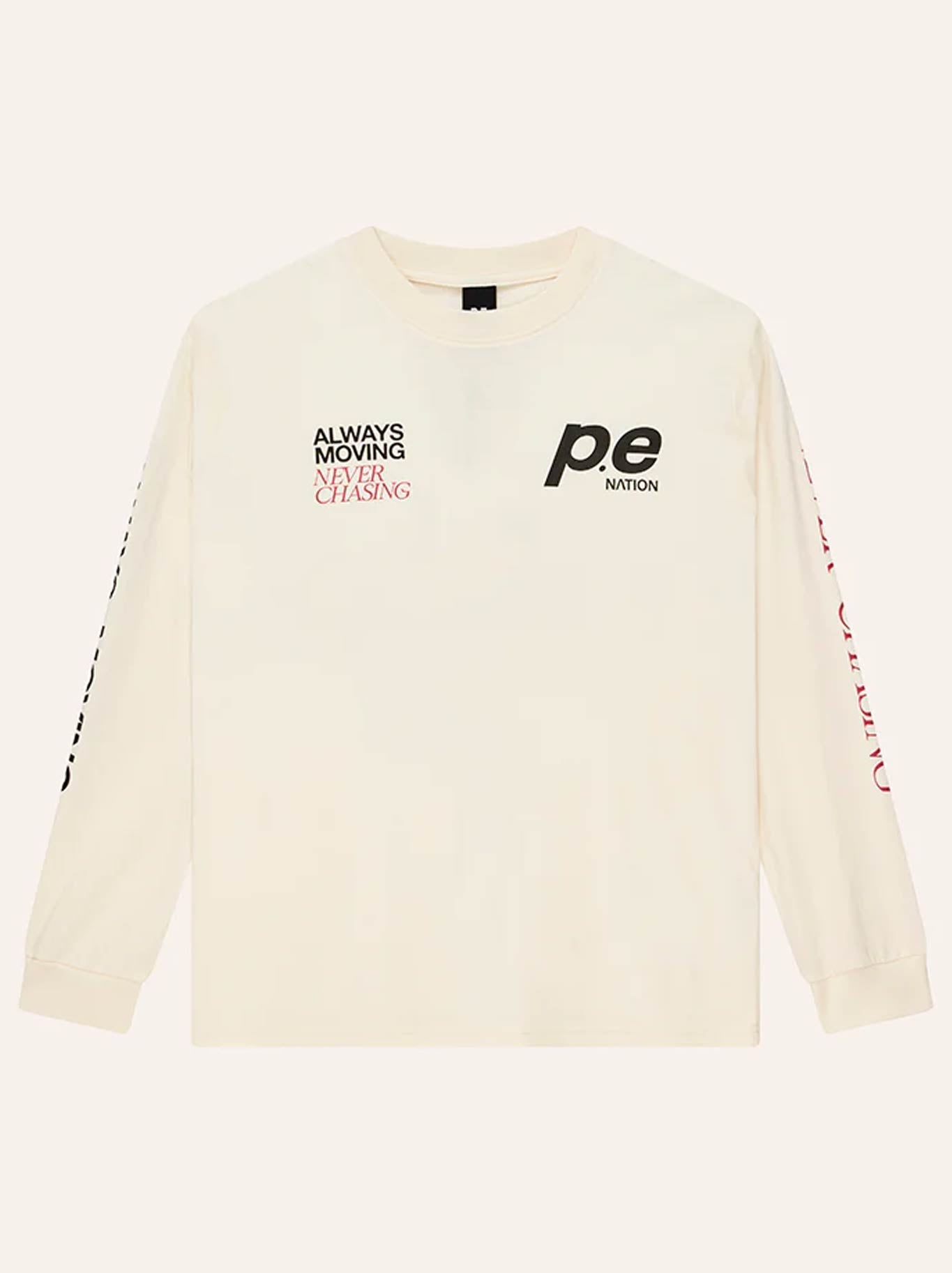 P.E NATION VOLTAGE LONG SLEEVE TEE (Whisper White)