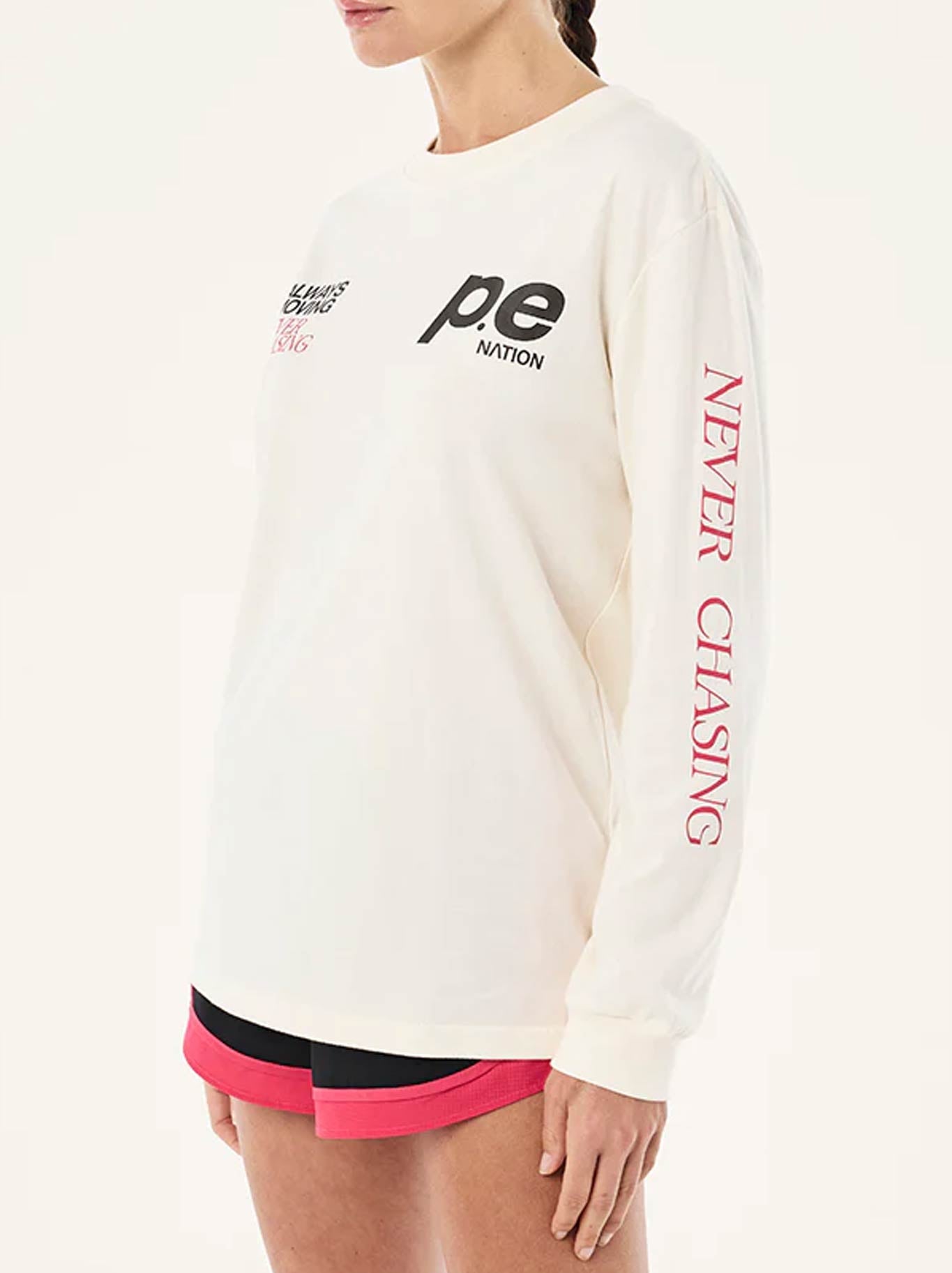 P.E NATION VOLTAGE LONG SLEEVE TEE (Whisper White)