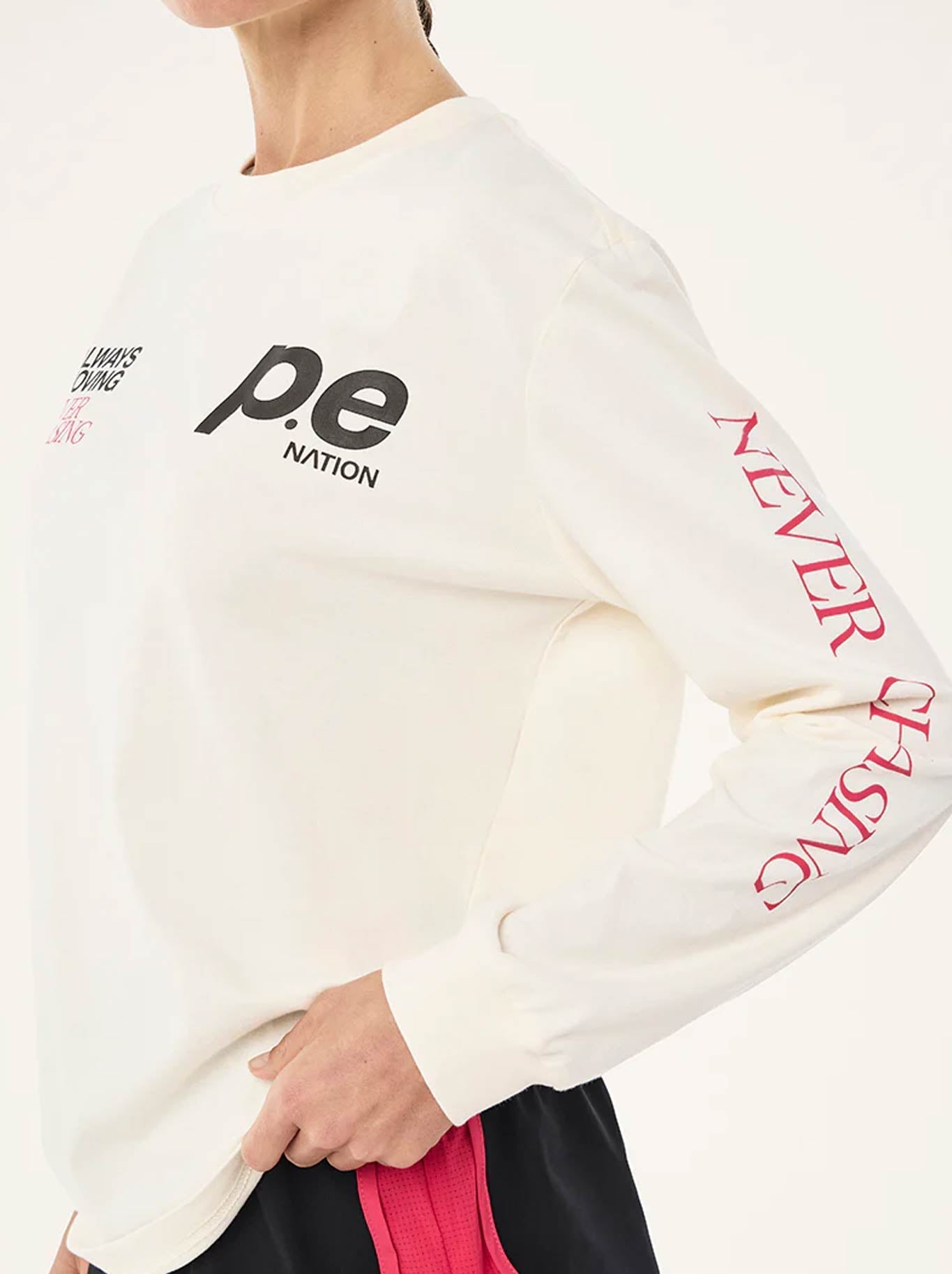 P.E NATION VOLTAGE LONG SLEEVE TEE (Whisper White)