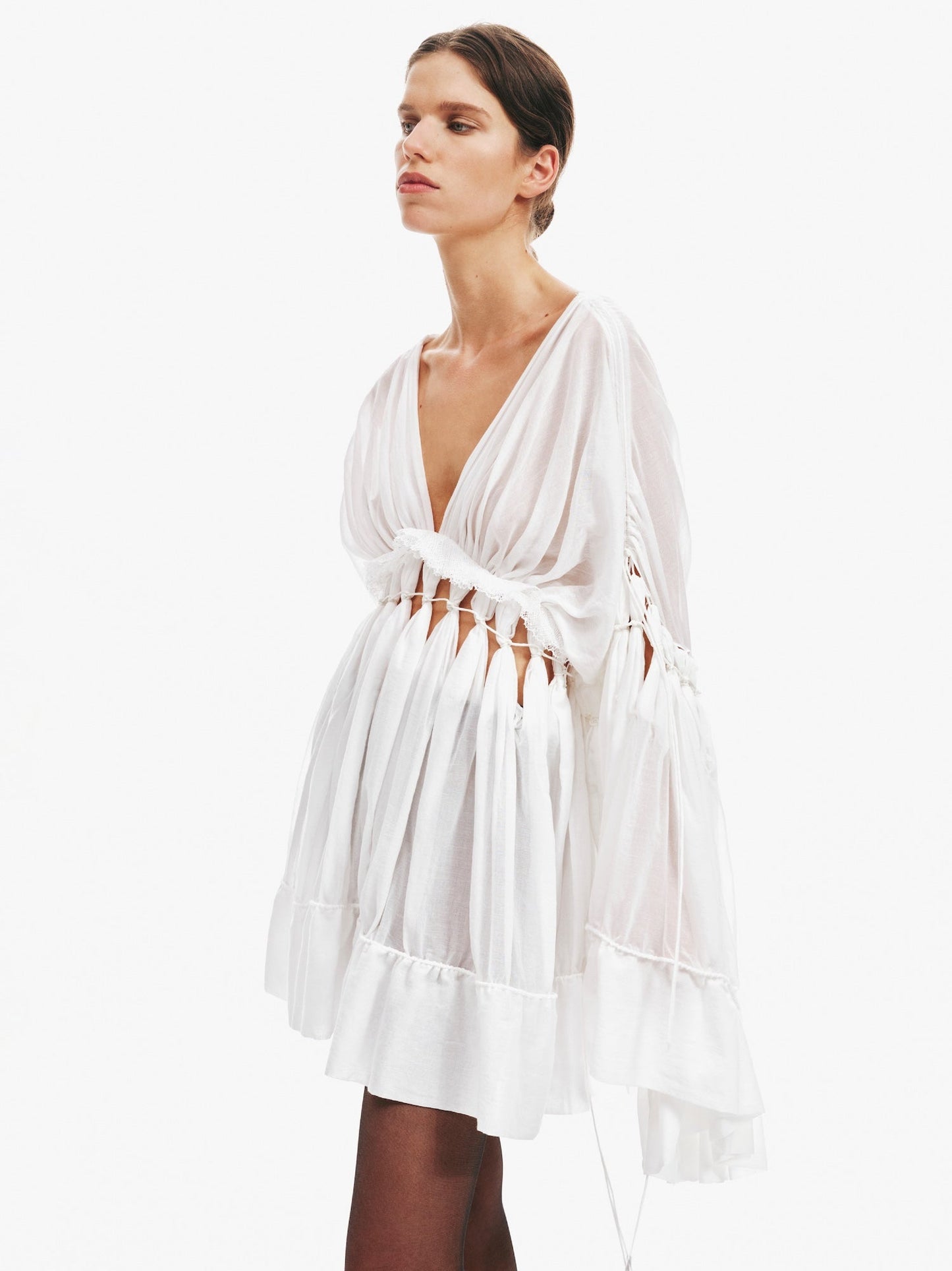 Christopher Esber Sirocco Cotton Muslin Dress (White)