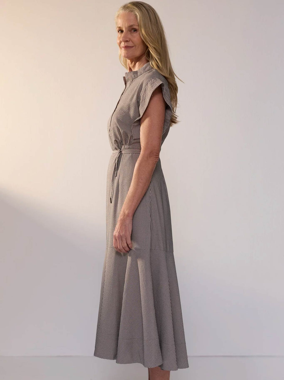 POL DYLAN DRESS (Shadow Stripe)