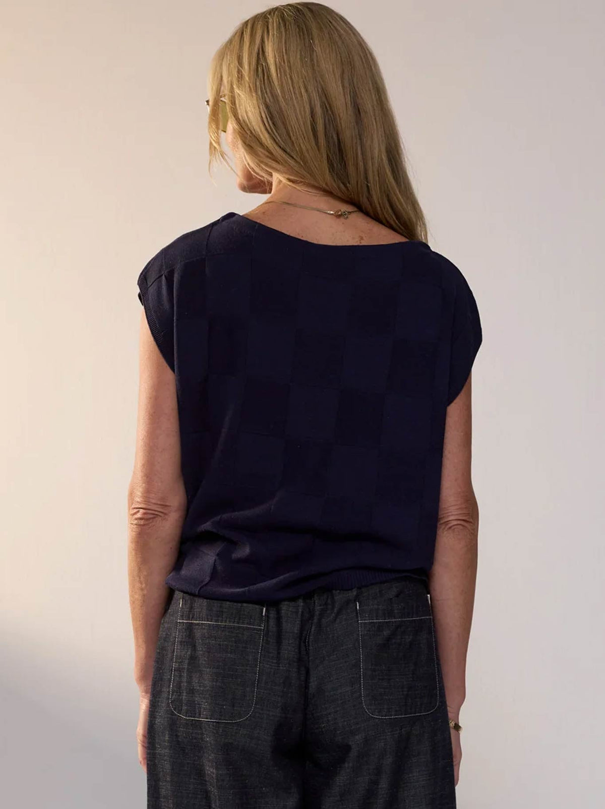 POL NAIA CHECK TEE (Ink)