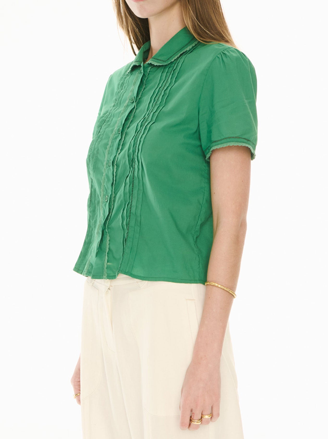 POL NOVA TUCKED SHIRT (Green)
