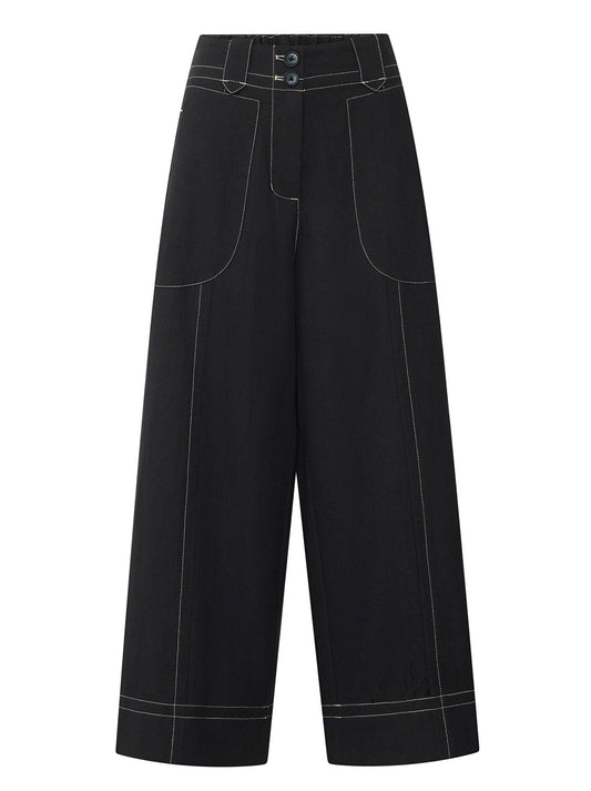 POL OSKAR CROPPED PANT (Black)