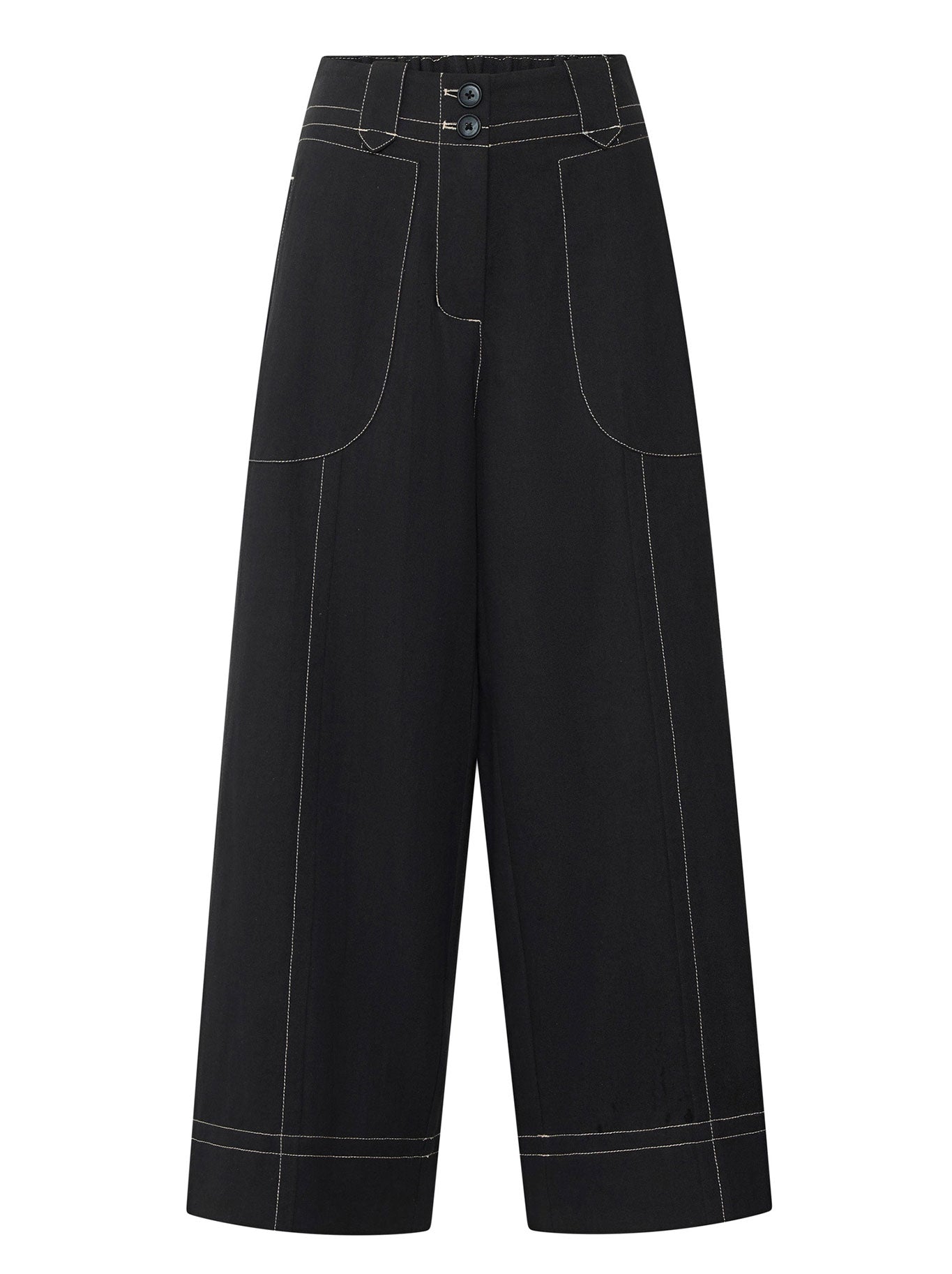 Pol Oskar Cropped Pant (Black)