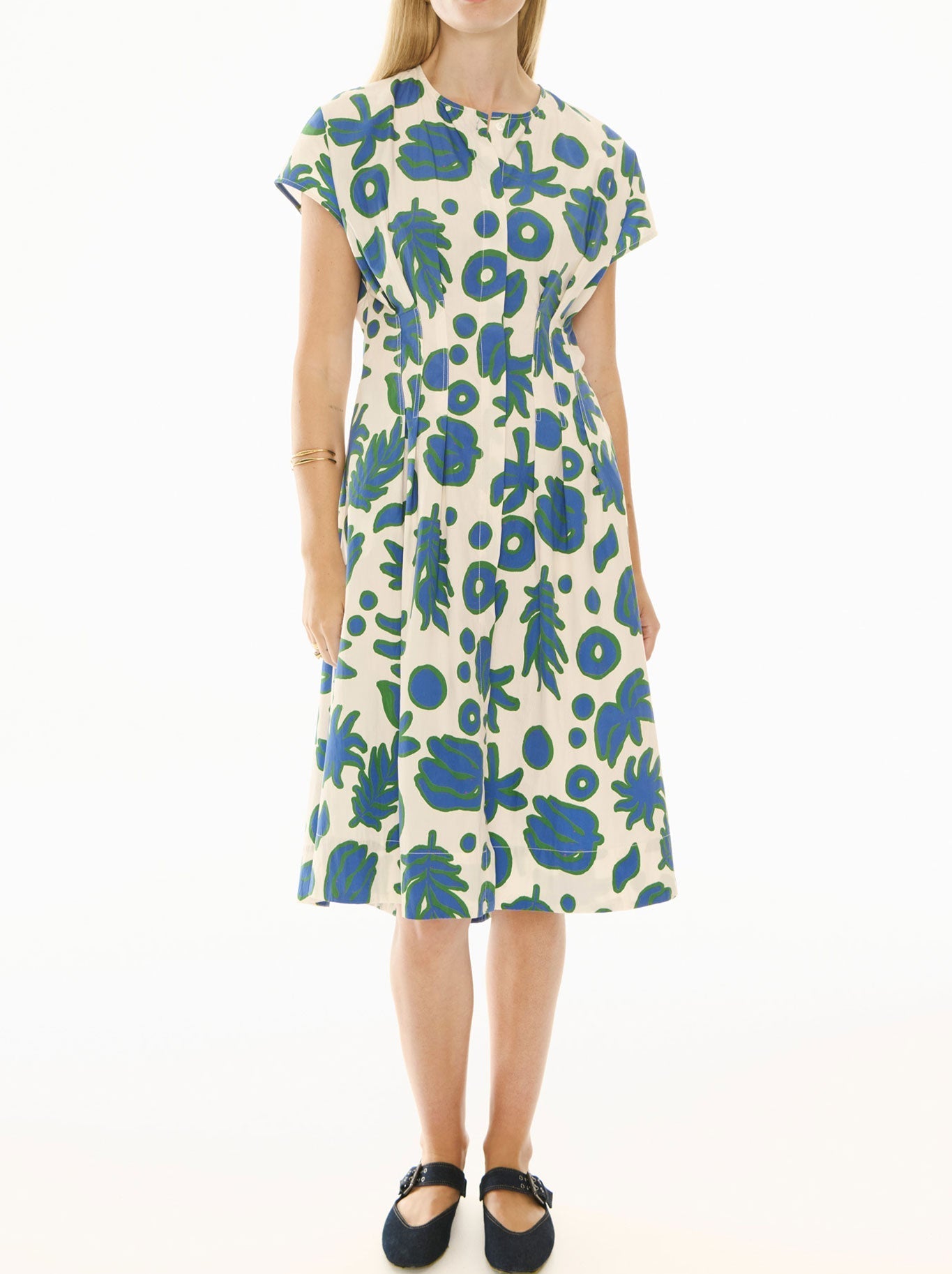 POL JAINE TUCKED DRESS (Donut)