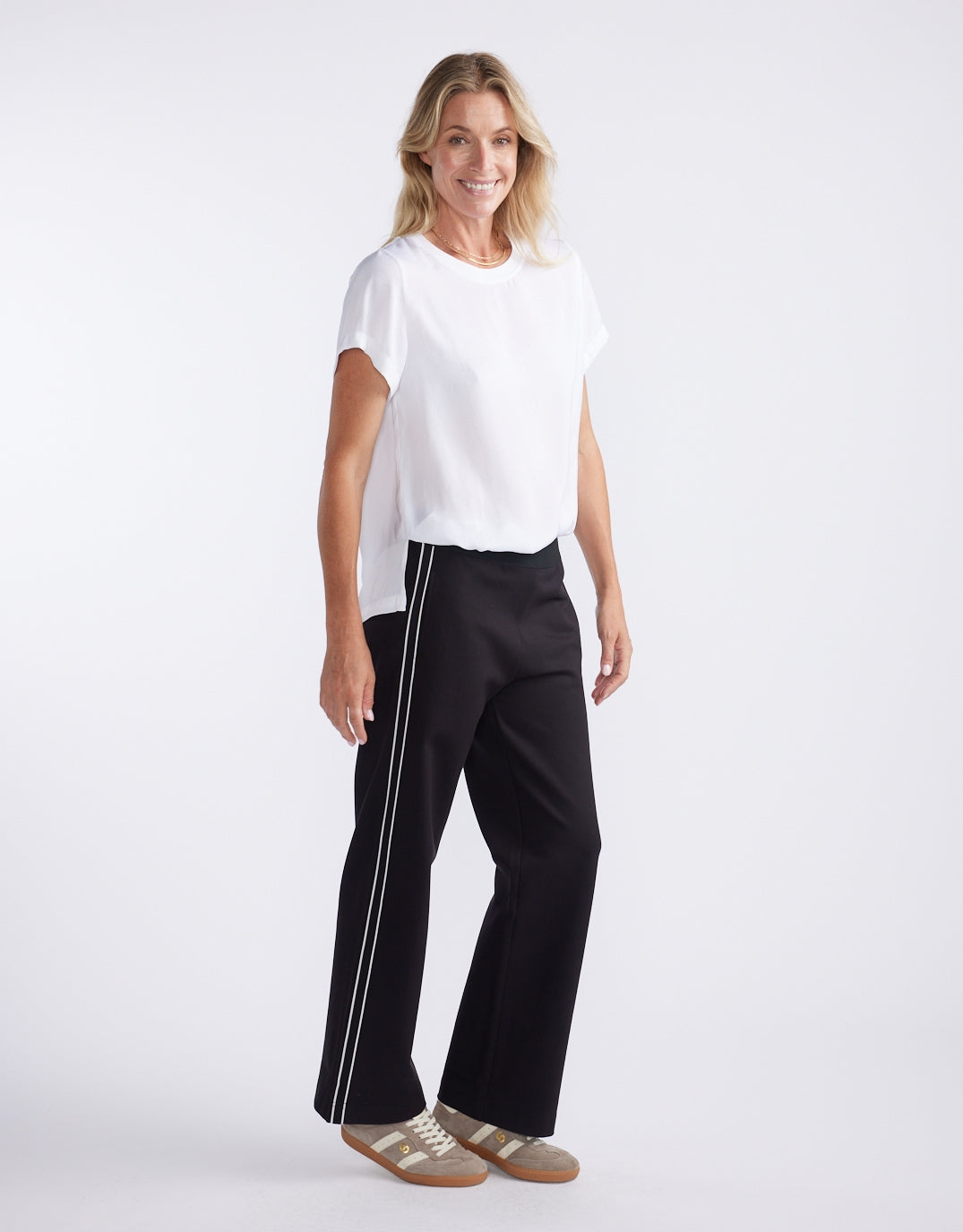 White & Co. Timeless Straight Leg Ponte Pant (French Tape)